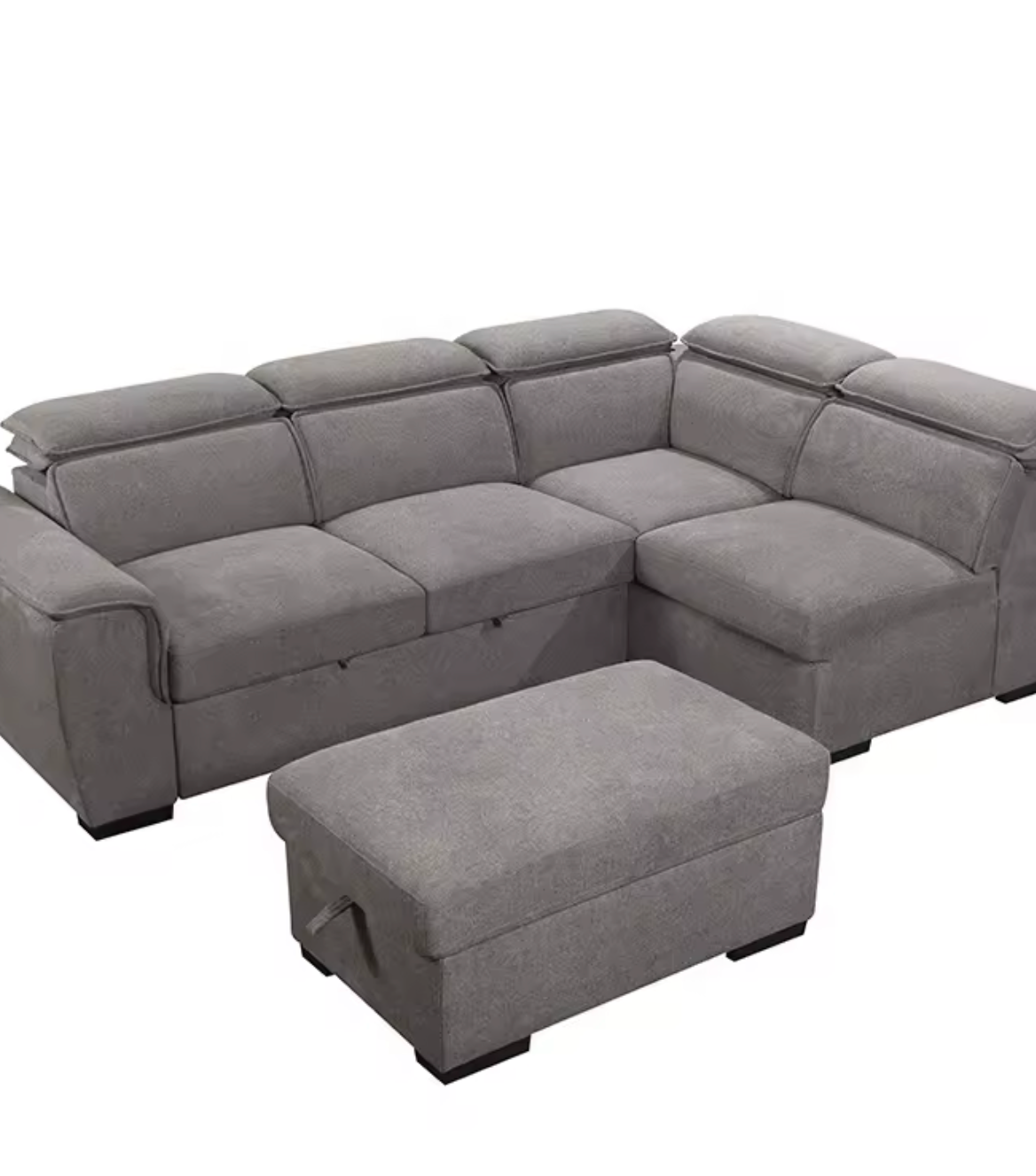 Manufacture furniture house 2p+chaise+ottoman Reconfigurable Deep Seating Couch Sectional Parlor Combination Sofa Set