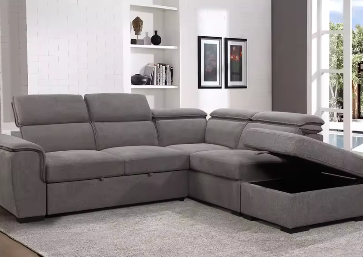 Manufacture furniture house 2p+chaise+ottoman Reconfigurable Deep Seating Couch Sectional Parlor Combination Sofa Set