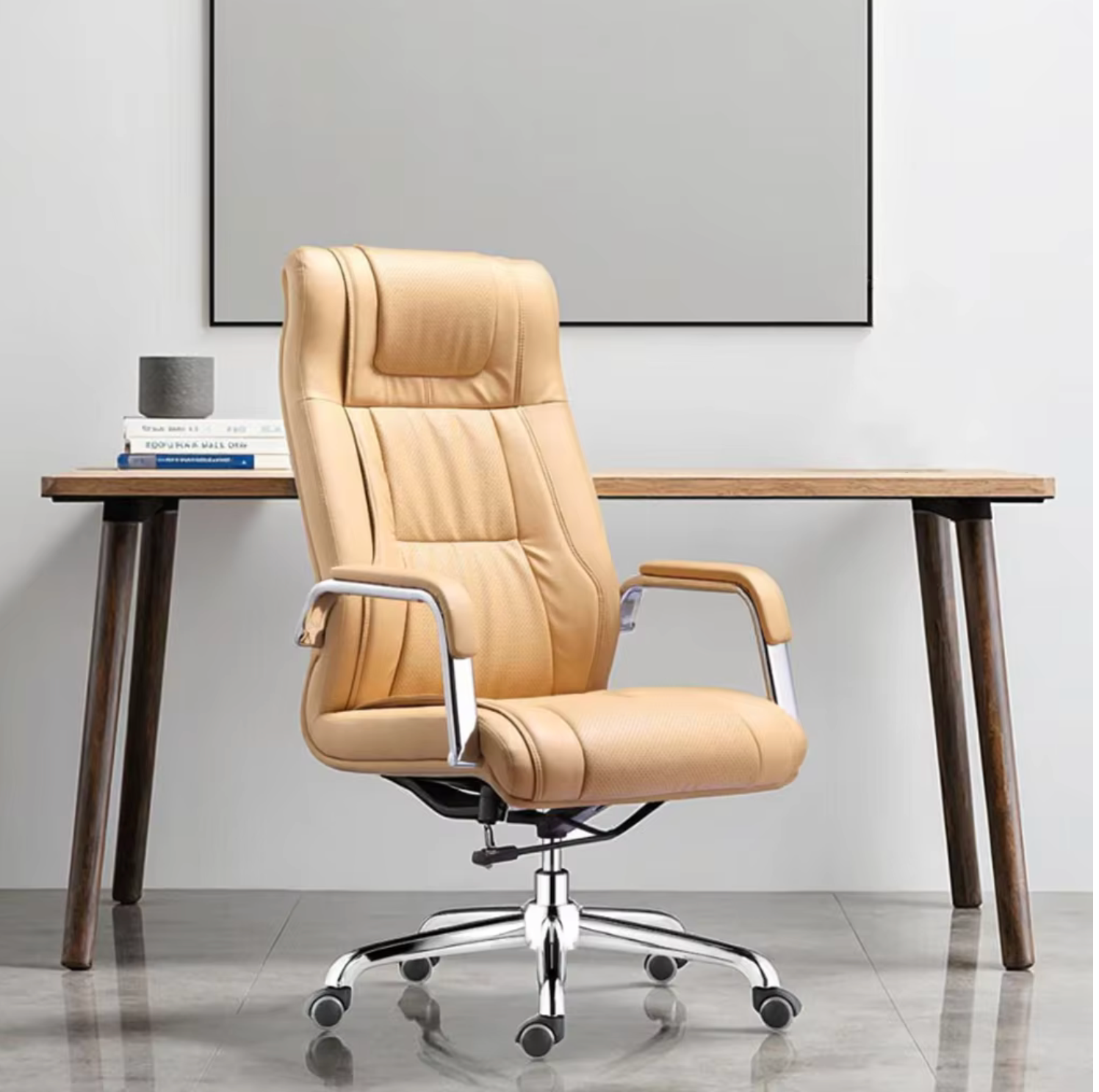 Wholesale Leather Ergonomic Executive Chair with Armrests Perfect for Office Environments
