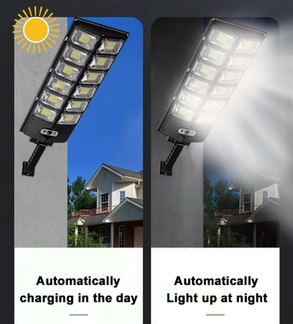 504 Led Powerful Lampe Solaire Outdoor Motion Sensor External Waterproof 12000 Lumen Solar Street Light