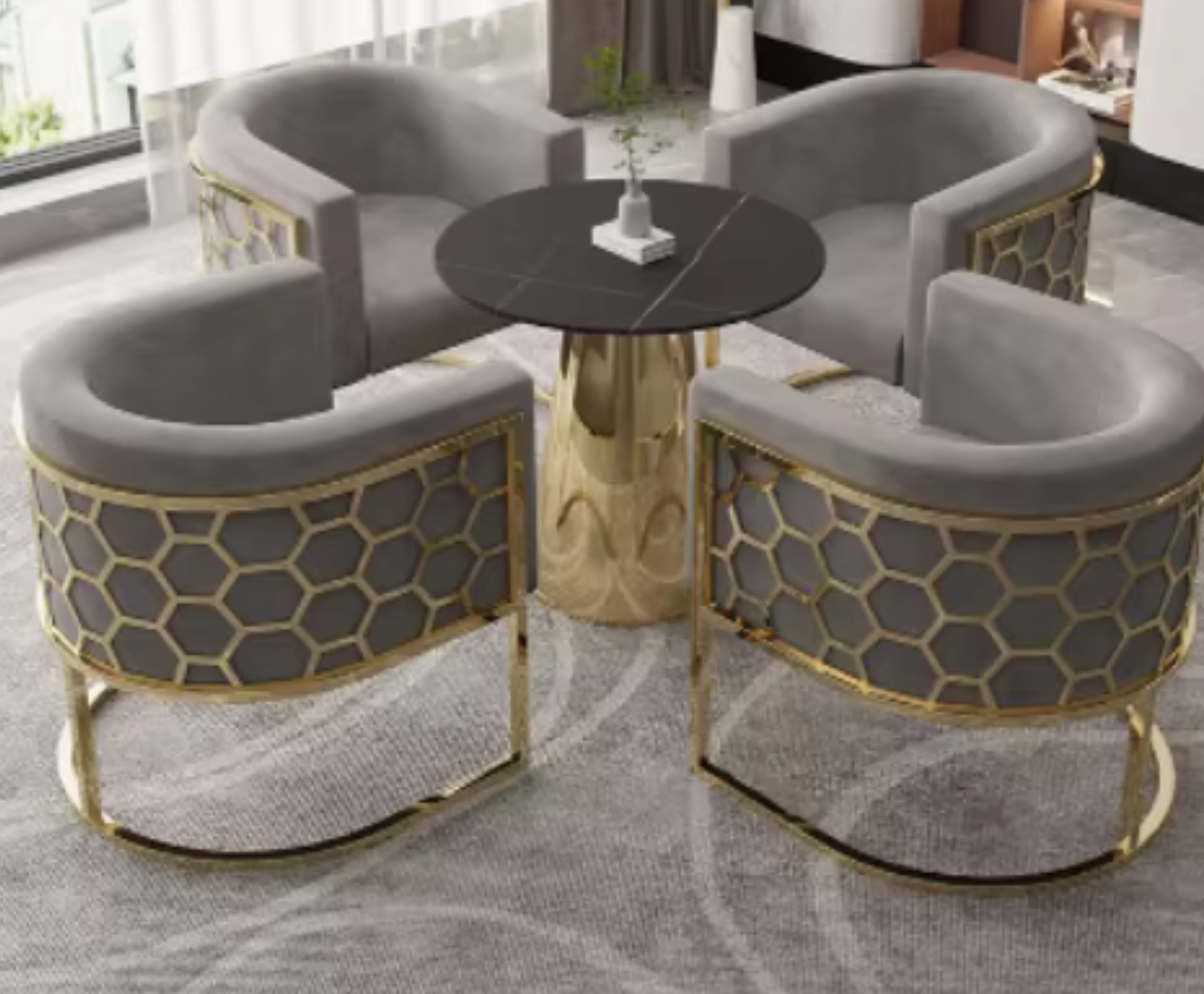 Dining Hotel Chair Metal Salon Restaurant Sofa Nordic Stainless Steel Modern Velvet Dining Chairs