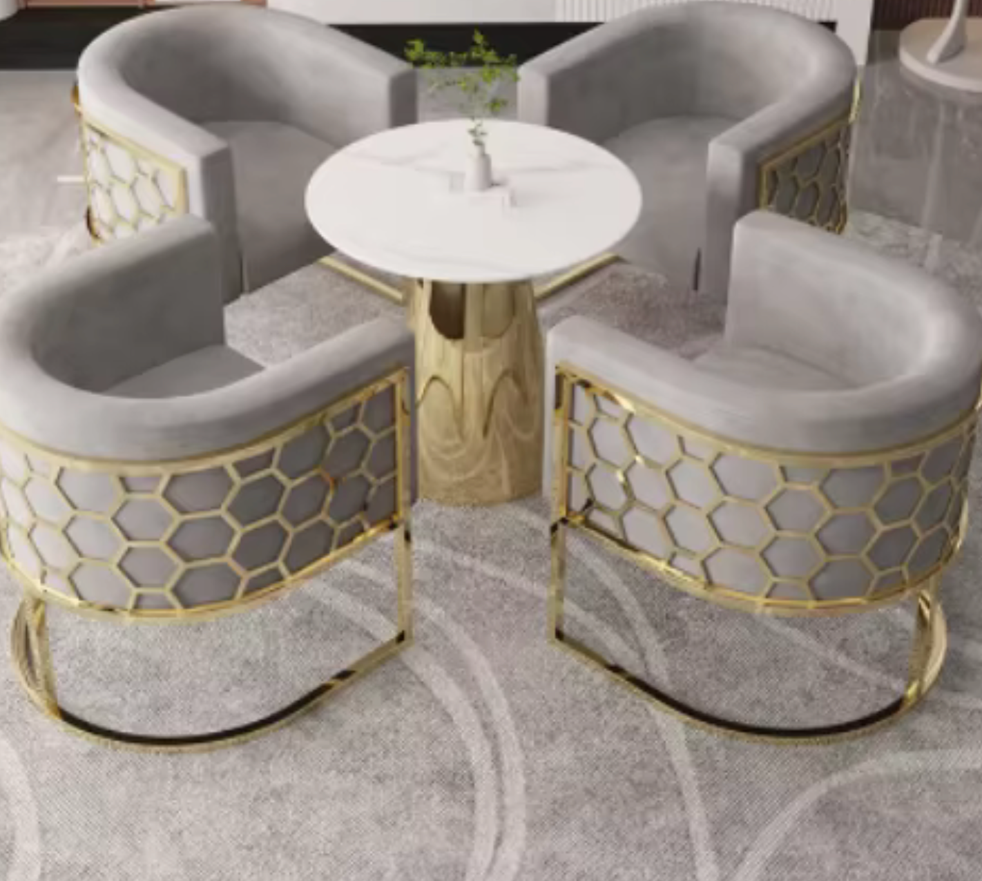 Dining Hotel Chair Metal Salon Restaurant Sofa Nordic Stainless Steel Modern Velvet Dining Chairs