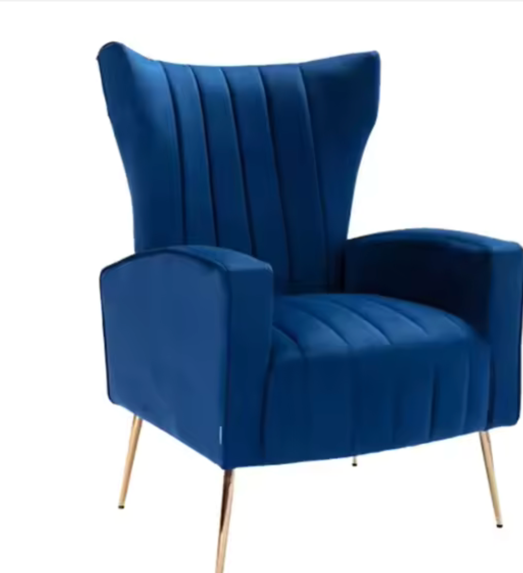 Latest Designs Wing Back Tufted Velvet Wingback Accent Chair for Living Room