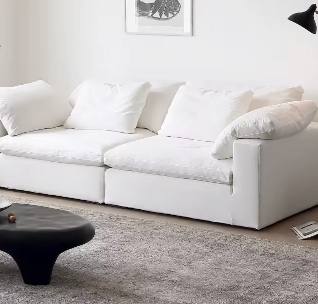 American Large Modular Sectional Sofa Home Furniture Nordic Modern U Shape Corner Sleeping Sofa Bed Cloud Couch Sets