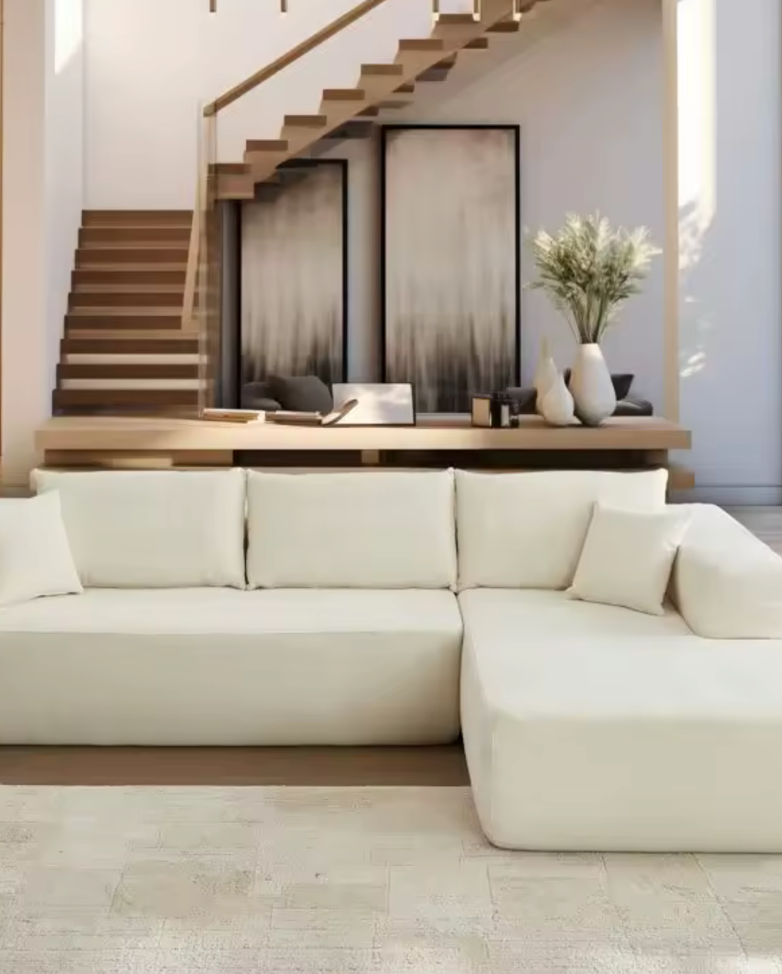 Factory Direct Sales of Household Sofas Modern Italian Cat Scratch Fabric Minimalist Nordic Style Living Room Compressed Sofas