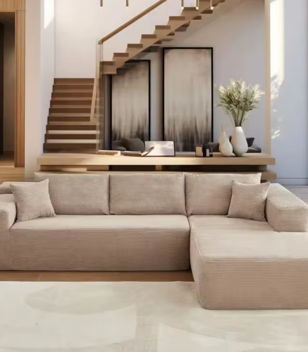 Factory Direct Sales of Household Sofas Modern Italian Cat Scratch Fabric Minimalist Nordic Style Living Room Compressed Sofas