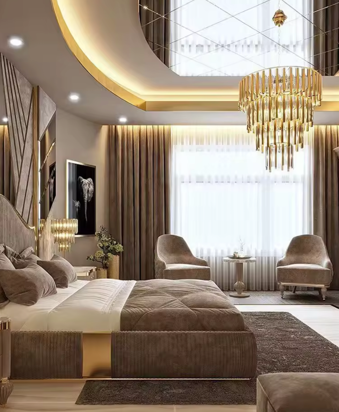 Modern Corduroy Canopy Bed With Storage Queen Size Bed Frame Upholstery Bedroom Furniture Set Luxury King Size Bed Modern