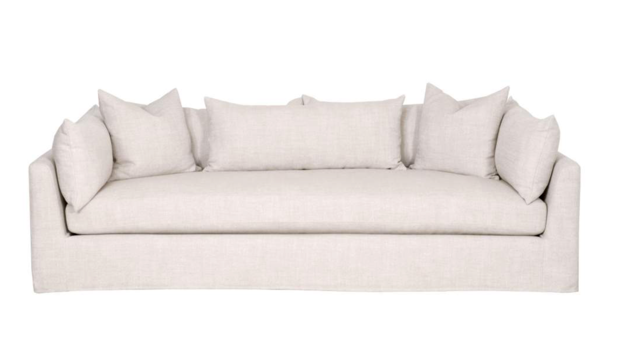 Haven 96" Lounge Slipcover Sofa, Bisque, Espresso